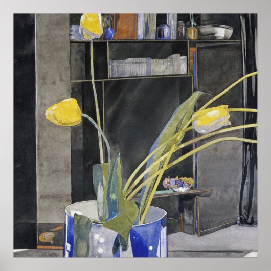 チャールズレンニーマッキントッシュ – イエローチューリップ ポスター (正面)