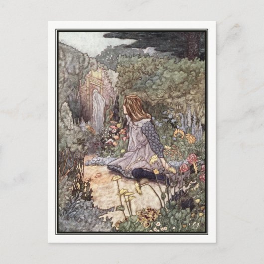 チャールズロビンソン著幽霊のよく出るな庭 ポストカード (正面)