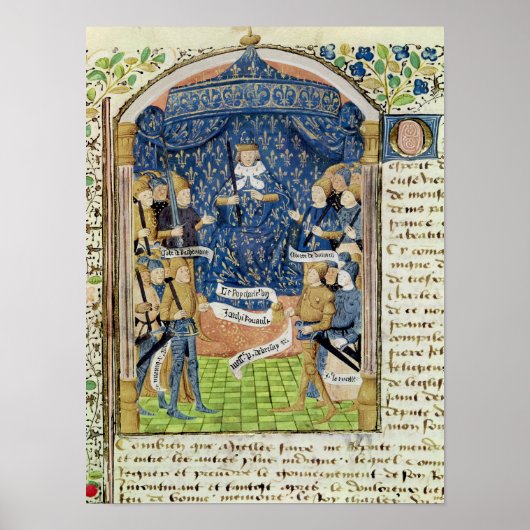 チャールズ七世、法廷に取り囲まれた ポスター (正面)