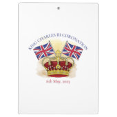 チャールズ三世の戴冠王と旗 クリップボード (裏面)