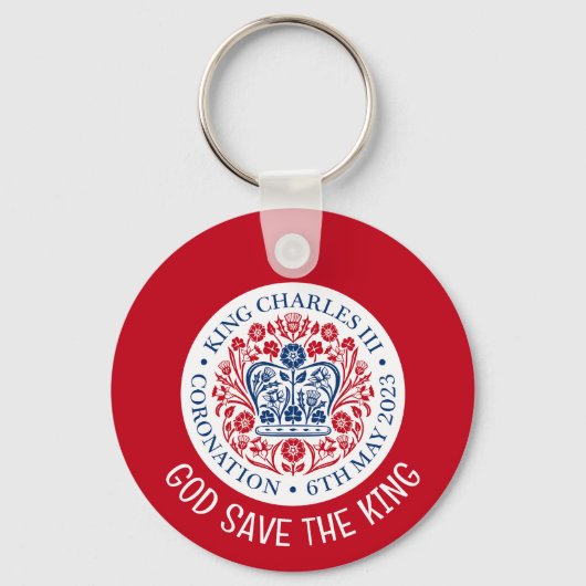チャールズ三救世の戴冠式レッドの神 キーホルダー (正面)