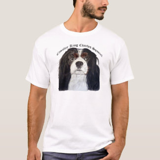 チャールズ三色無頓着な王スパニエル犬 Tシャツ