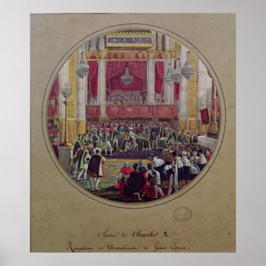 チャールズ十世が騎士を受け入れる ポスター (正面)