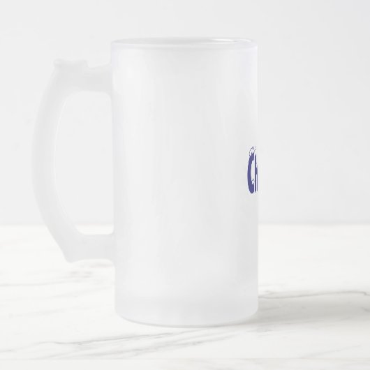 チャールズ名前によってスタイル曇らされるマグ フロストグラスビールジョッキ (左)