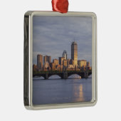 チャールズ川およびLongfellow橋 メタルオーナメント (右)