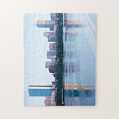 チャールズ川を渡るボストン背部湾 ジグソーパズル (縦)