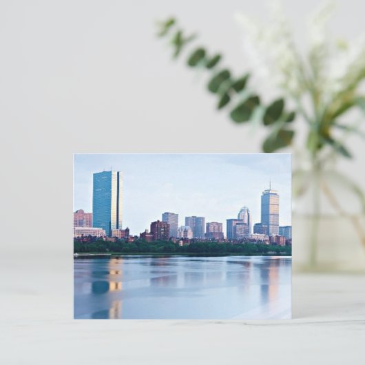 チャールズ川を渡るボストン背部湾 ポストカード (スタンド正面)