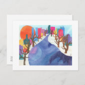 チャールズ川アットウィンタータイム ポストカード (正面/裏面)