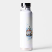 チャールズ橋の水彩古いプラハ ウォーターボトル (右面)