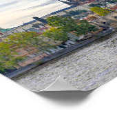 チャールズ橋を見下ろすプラハ城 ポスター (角)