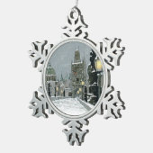 チャールズ橋ピューターのオーナメント スノーフレークピューターオーナメント (右)