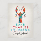 チャールズ湖ルイジアナクロフィッシュ明るい ポストカード (正面)