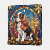 チャールズ王ステンドグラス・クリスマス セラミックオーナメント (左)