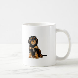 チャールズ王スパニエル犬の黒及びタン コーヒーマグカップ