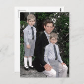 チャールズ王子と息子 ポストカード (正面/裏面)
