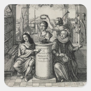 チャールズ王室のなSocietのパトロンとしてII (1630-85年) スクエアシール