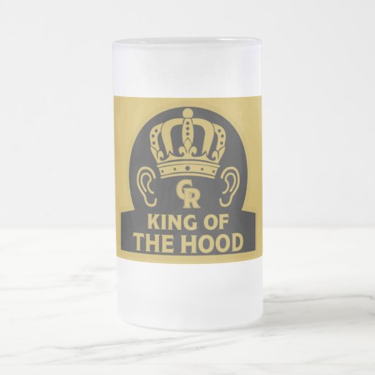 チャールズ王室の英王冠 フロストグラスビールジョッキ (中央)