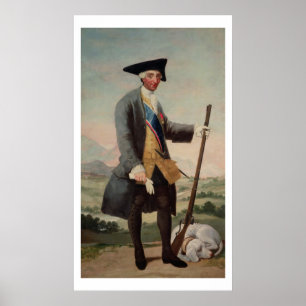 チャールズ王猟師、1786/88としてIII (1716-88年) ポスター