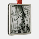 チャールズ王笏および王冠を与えられるI メタルオーナメント (右)