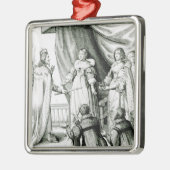 チャールズ王笏および王冠を与えられるI メタルオーナメント (左)