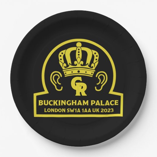 チャールズ英王の戴冠王室の式 ペーパープレート (正面)