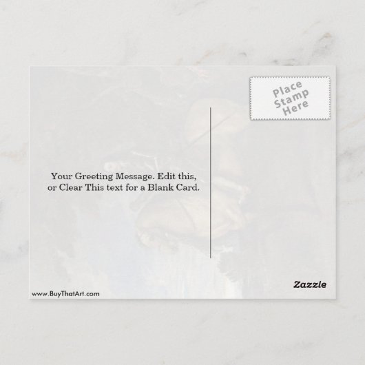 チャールズ1エクエストリアンポートレートバイアンソニー・ヴァン・ディック ポストカード (裏面)