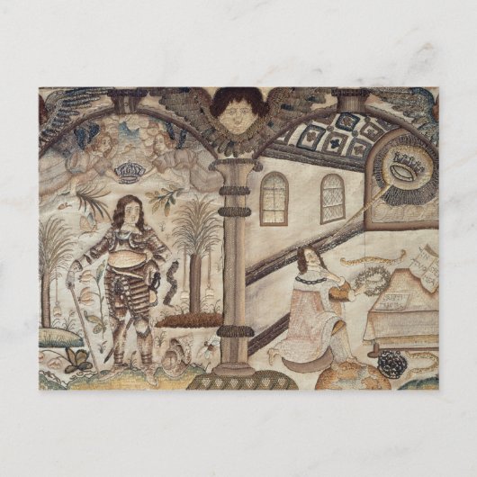 チャールズ1世とチャールズ2世を描いた作品 ポストカード (正面)
