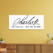 チャールズ1世の署名 キャンバスプリント (インサイチュ (リビング))