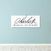 チャールズ1世の署名 キャンバスプリント (インサイチュ (ウッドフロア))