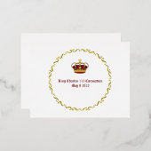 チャールズ111戴冠王2023年5月6日 箔シーズンポストカード (正面/裏面)