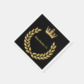 チャールズ111王冠王室の スタンダードカクテルナプキン (角)