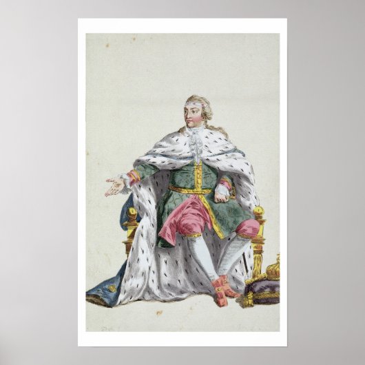 チャールズ12世(1682年~1718年)スウェーデンの王で、「Receu」から ポスター (正面)