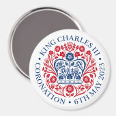 チャールズ2023王の戴冠式エンブレム マグネット (正面/裏面)