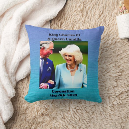 チャールズ3世とカミラ女王の戴冠式 クッション (ブランケット)