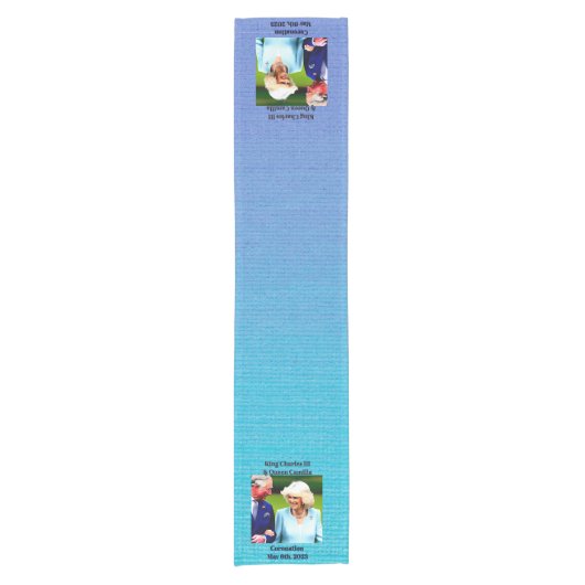 チャールズ3世とカミラ女王の戴冠式 ショートテーブルランナー (正面)