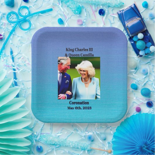 チャールズ3世とカミラ女王の戴冠式 ペーパープレート (パーティー)