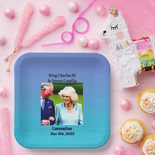 チャールズ3世とカミラ女王の戴冠式 ペーパープレート (パーティー)