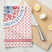 チャールズ3世の戴冠式の象徴 キッチンタオル (四つ折り)