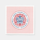 チャールズ3世の戴冠式の象徴 スタンダードカクテルナプキン (正面)