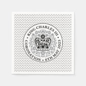 チャールズ3世の戴冠式の象徴 スタンダードカクテルナプキン (正面)