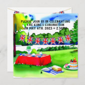 チャールズ3世の戴冠式ピクニック招待 招待状 (正面/裏面)