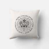 チャールズ3世の戴冠式ホワイト クッション (裏面)