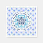 チャールズ3世の戴冠式紋章 スタンダードカクテルナプキン (正面)