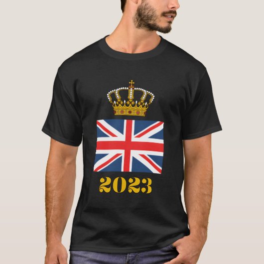 チャールズ3世の戴冠式2023英国の王冠 Tシャツ (正面)