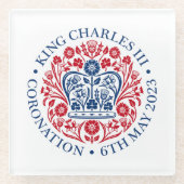チャールズ3世の戴冠式 ガラスコースター (正面)