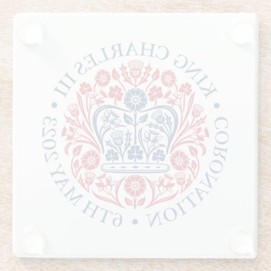 チャールズ3世の戴冠式 ガラスコースター (裏面)