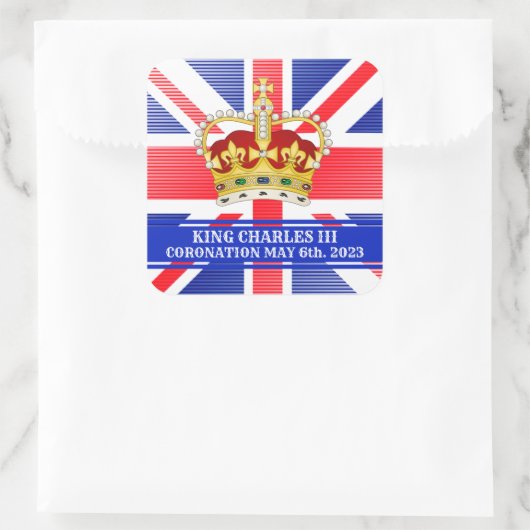 チャールズ3世の戴冠式 スクエアシール (バッグ)