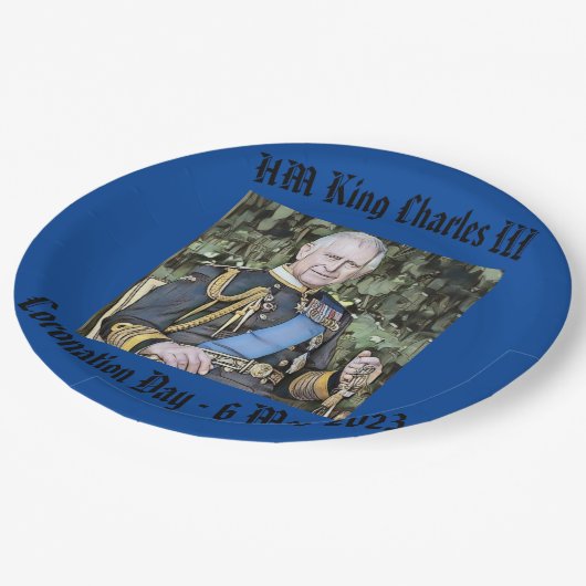 チャールズ3世の戴冠式 ペーパープレート (アングル)
