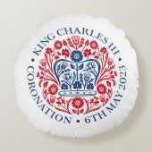 チャールズ3世の戴冠式 ラウンドクッション (正面)