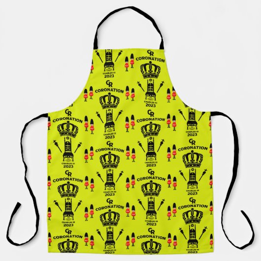 チャールズ3世の戴冠記念のお土産 エプロン (正面)